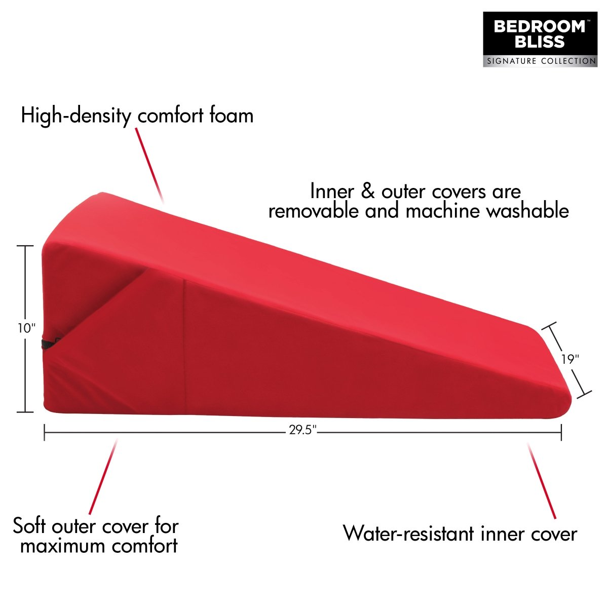 Bedroom Bliss XL Love Cushion Red - Image 7