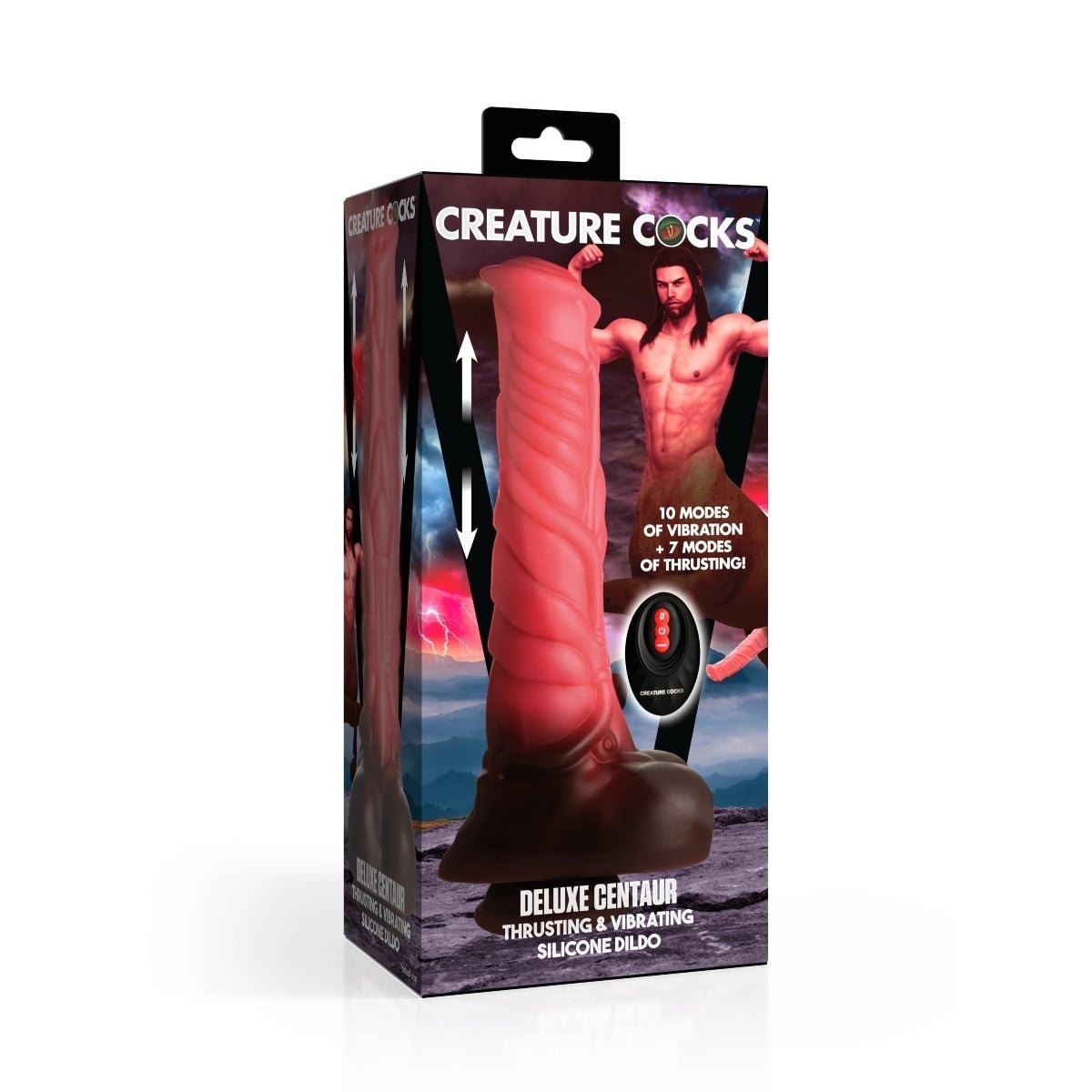 Deluxe Centaur Thrusting & Vibrating Silicone Dildo - Image 2