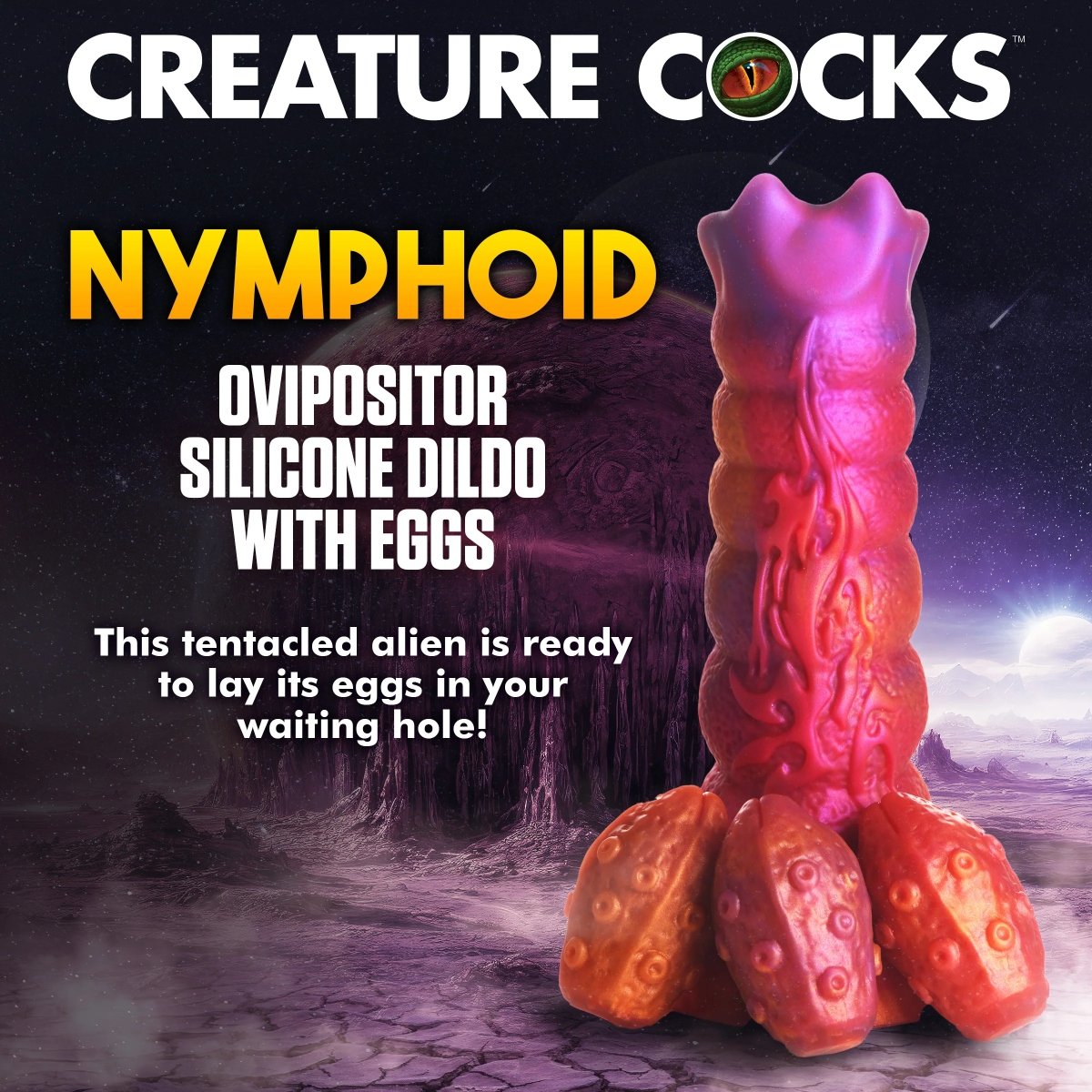 Creature Cocks Nymphoid Ovipositor Silicone Dildo - Image 4