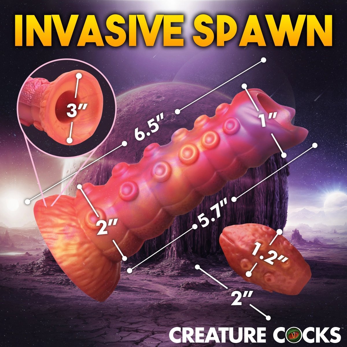 Creature Cocks Nymphoid Ovipositor Silicone Dildo - Image 6
