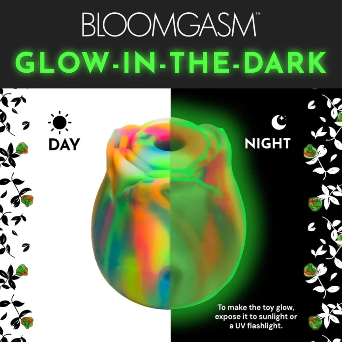 Bloomgasm Glow Rose Glow in the Dark Clit Stimulator - Image 4