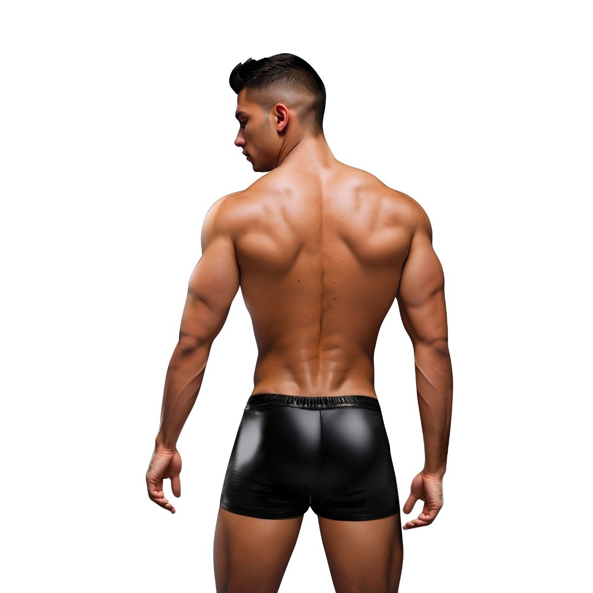 Envy Lace Up Wetlook Trunks Black Red ML - Image 2