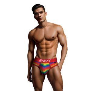 Envy Rainbow Pride Brief Red LXL