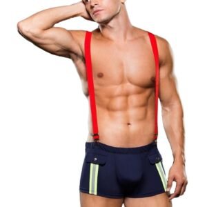 Envy FIREMAN BOTTOM WITH SUSPENDERS 2 PC Multi L/XL
