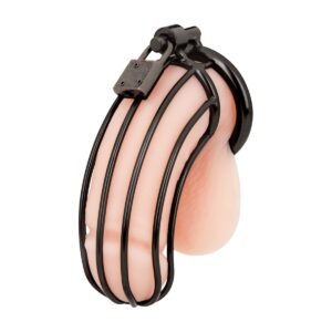 Blue Line Prisoner Cock Cage Black