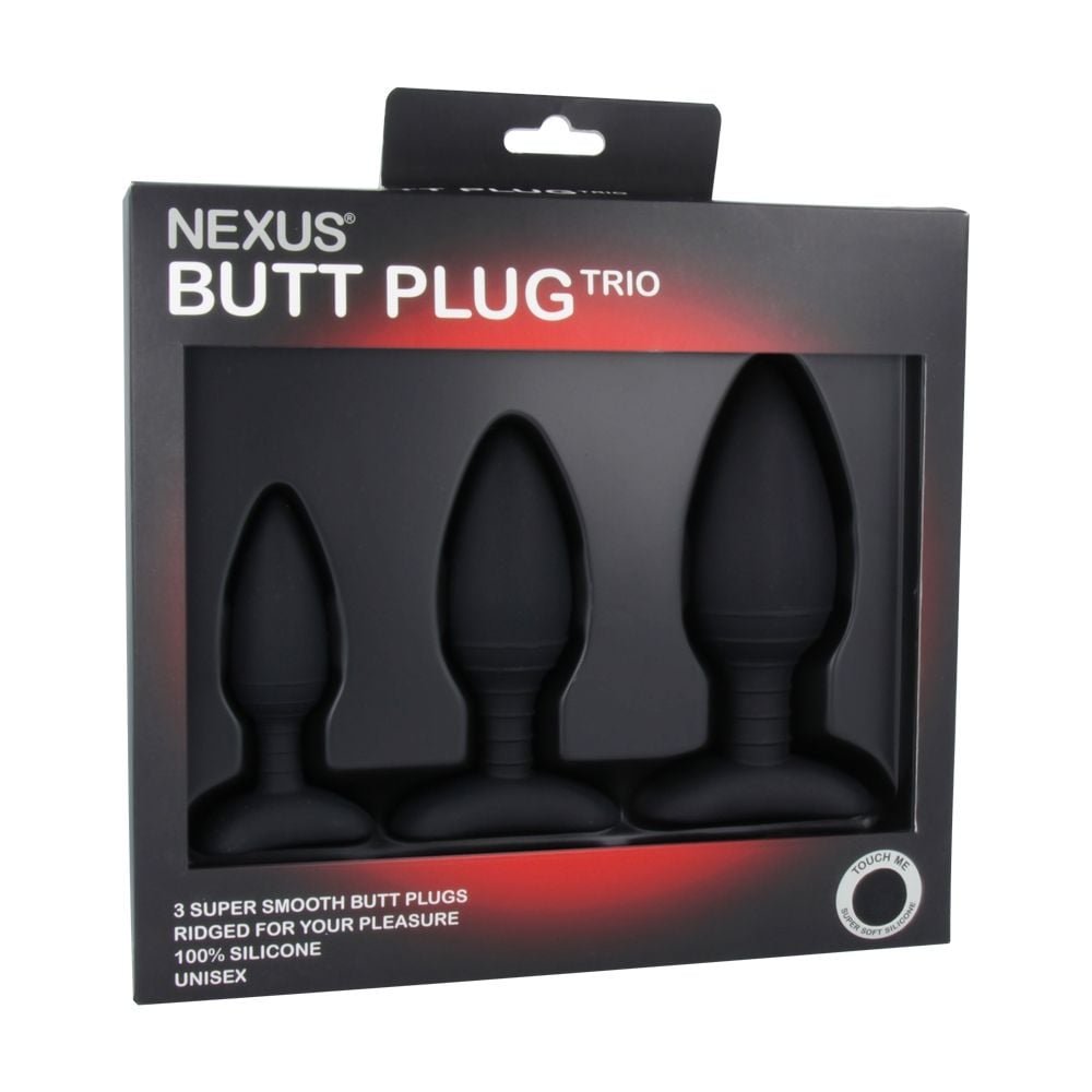 Nexus Butt Plug Trio Black Assorted - Image 2