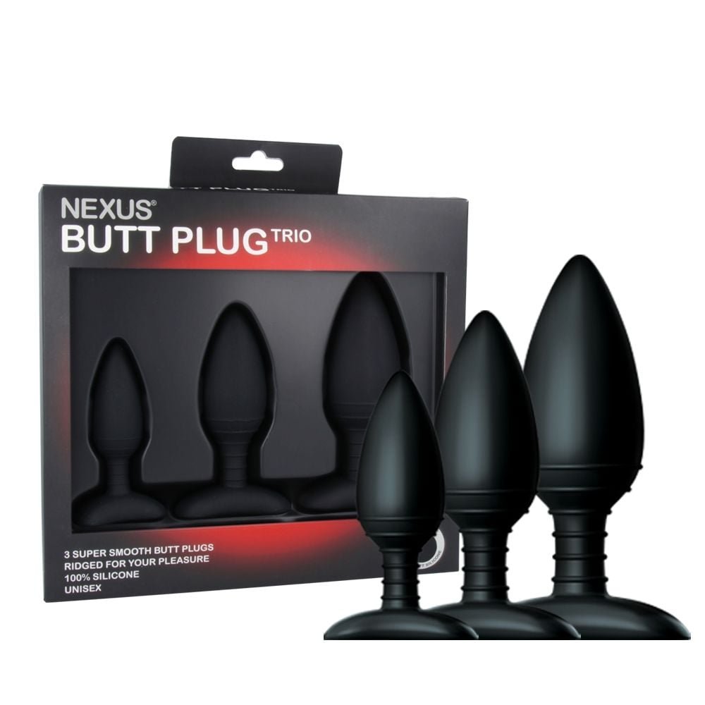 Nexus Butt Plug Trio Black Assorted - Image 3