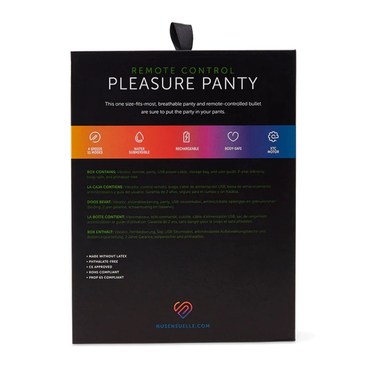 Nu Sensuelle Pleasure Panty 15 Function Bullet Black - Image 4