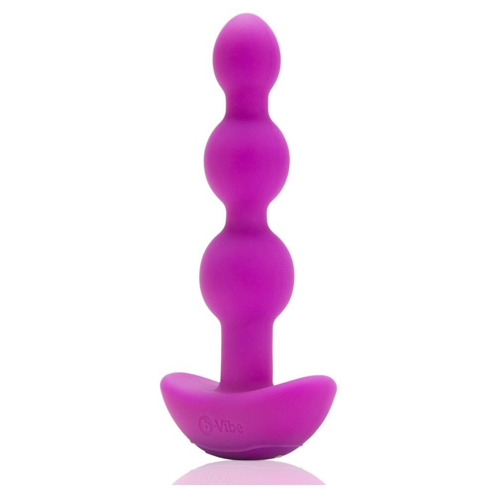 b-Vibe Triplet Anal Beads Fuchsia/Silver