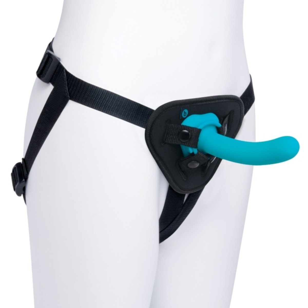 b-Vibe Every Body Strap-On Harness Set Teal Black - Image 3