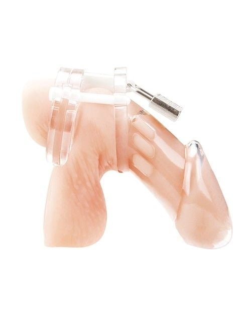 Blue Line Acrylic See-thru Chastity Cage - Image 3