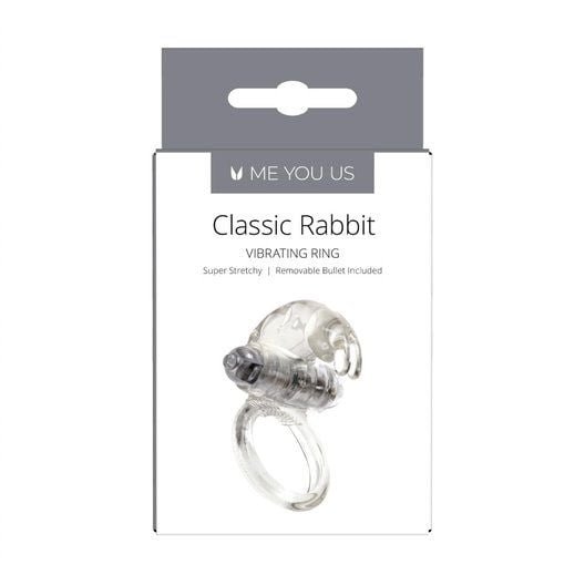 Me You Us Classic Rabbit Cock Ring Transparent - Image 2