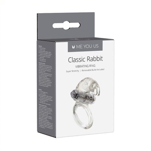 Me You Us Classic Rabbit Cock Ring Transparent - Image 3