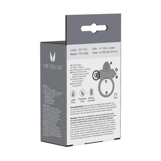 Me You Us Classic Rabbit Cock Ring Transparent - Image 4