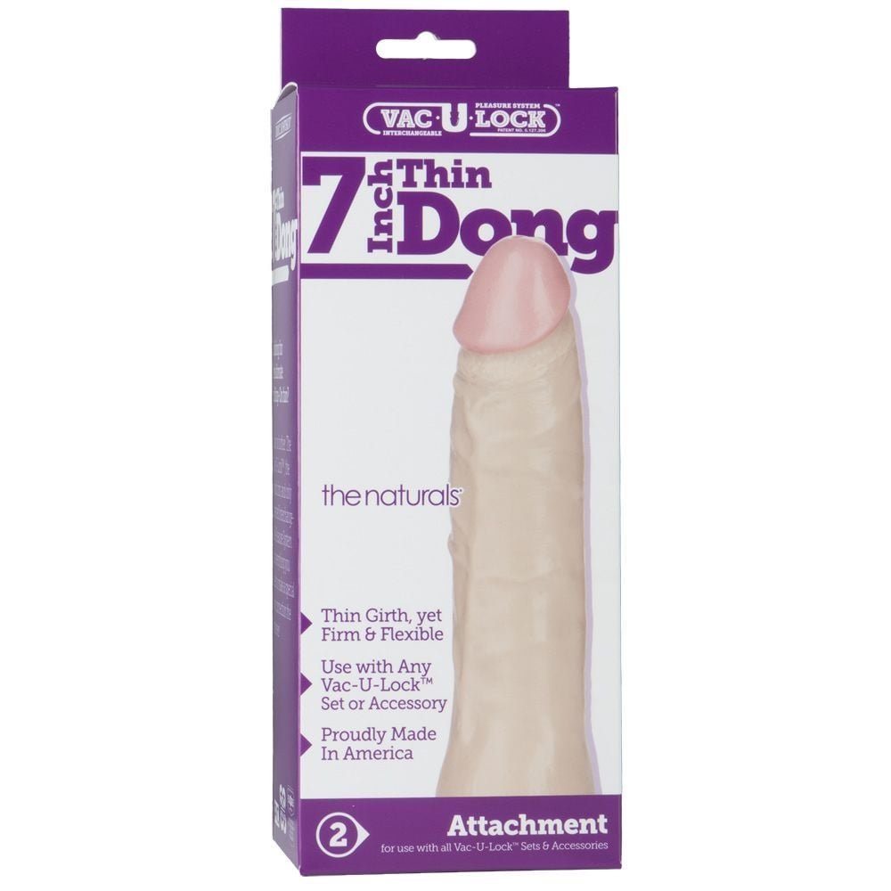 Doc Johnson Vac U Lock Thin Dong Flesh 7in - Image 2