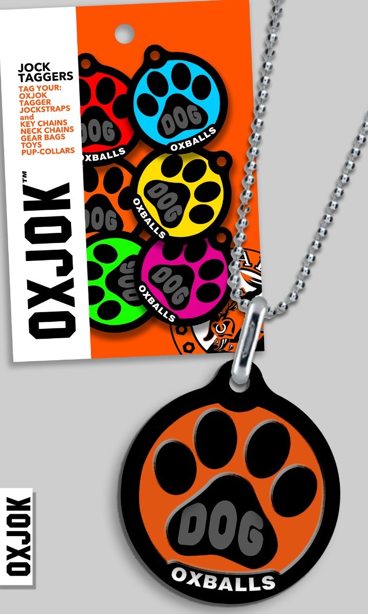 Oxballs Dogpack Pup-Taggers 6-Tag Dog Jock BLACK/SILVER SMALL - Image 6