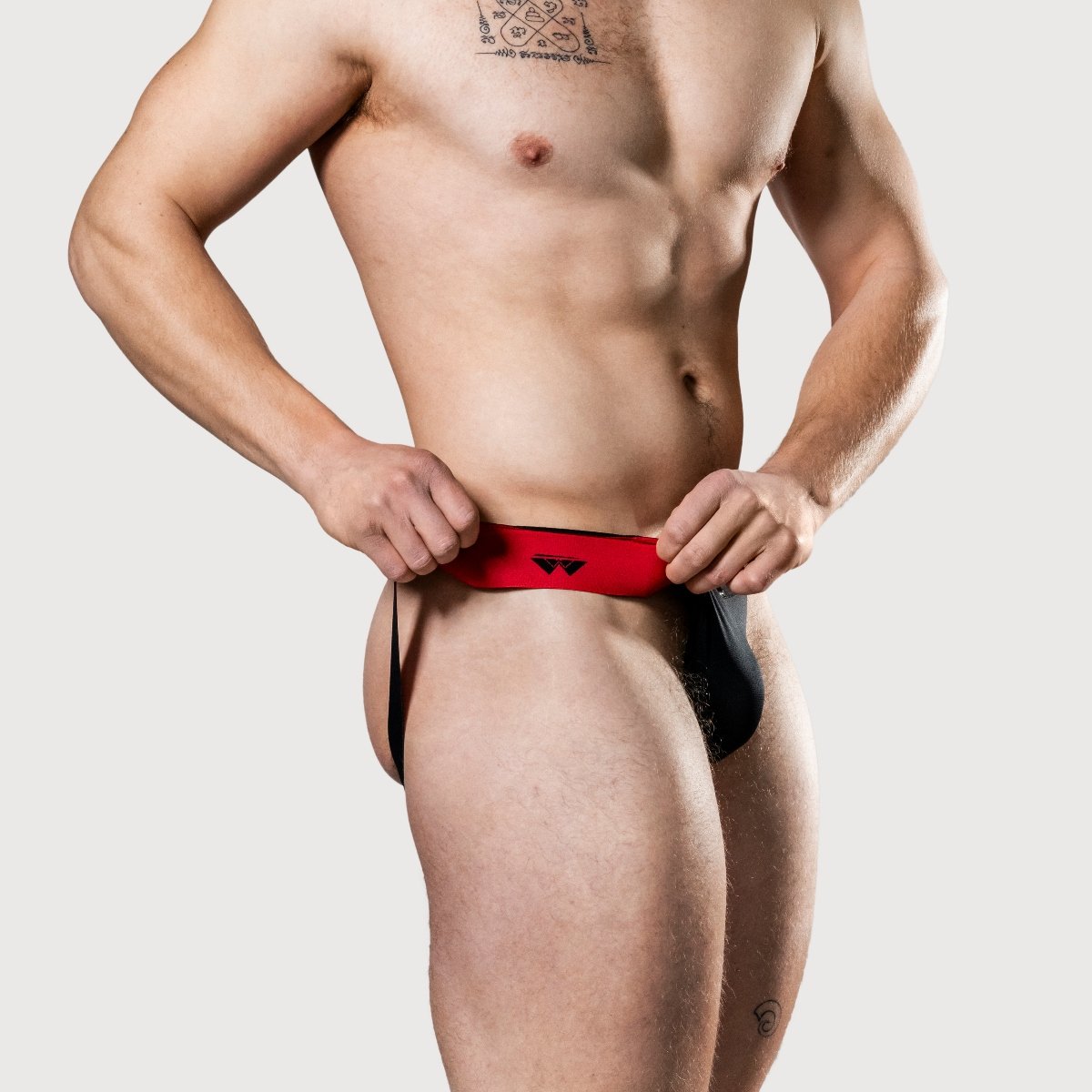 Meyer Marketing Limited Edition Jockstrap 2in Reversible Red-Black Medium - Image 6