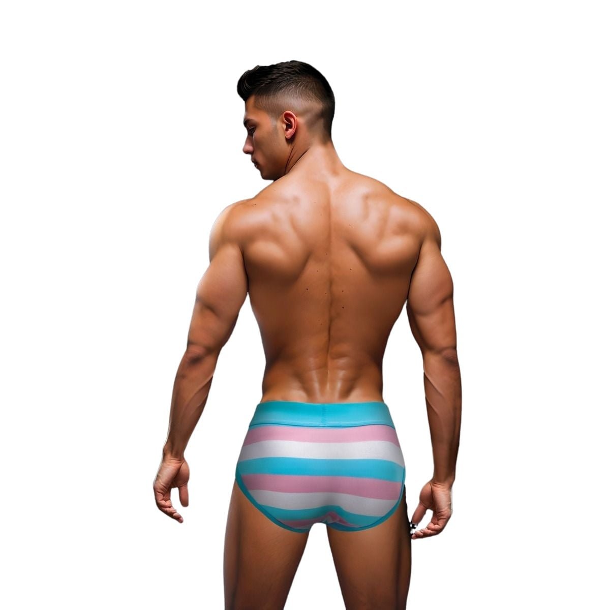 Envy Rainbow Trans Pride Brief Blue Pink White LXL - Image 2