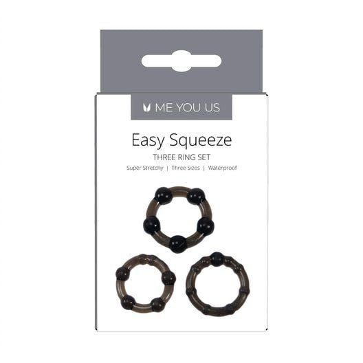 Me You Us Easy Squeeze Cock Ring Set Black - Image 2