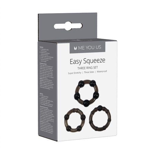 Me You Us Easy Squeeze Cock Ring Set Black - Image 3