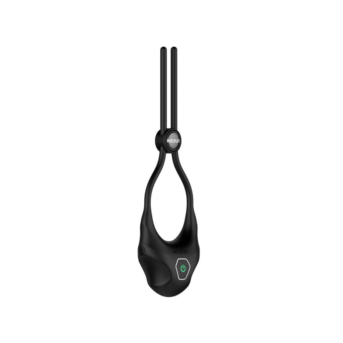 FORGE Vibrating Adjustable Lasso Silicone Cock Ring - Black - Image 5