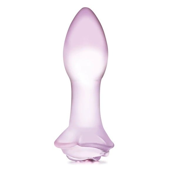 Glas 5inch Rosebud Glass Butt Plug