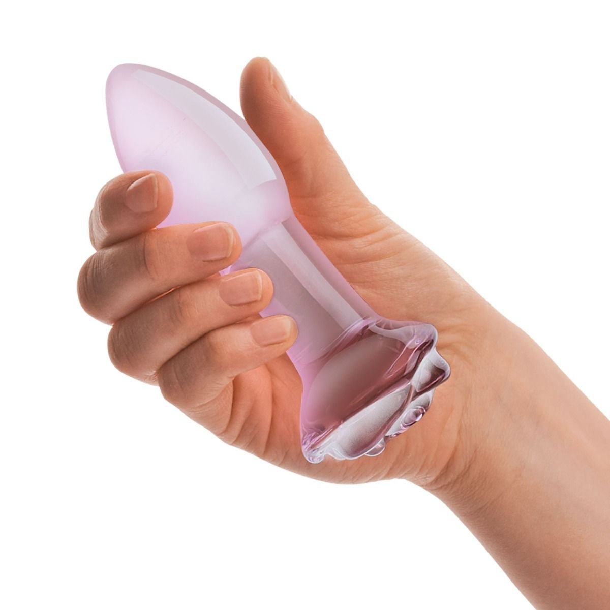 Glas 5inch Rosebud Glass Butt Plug - Image 4