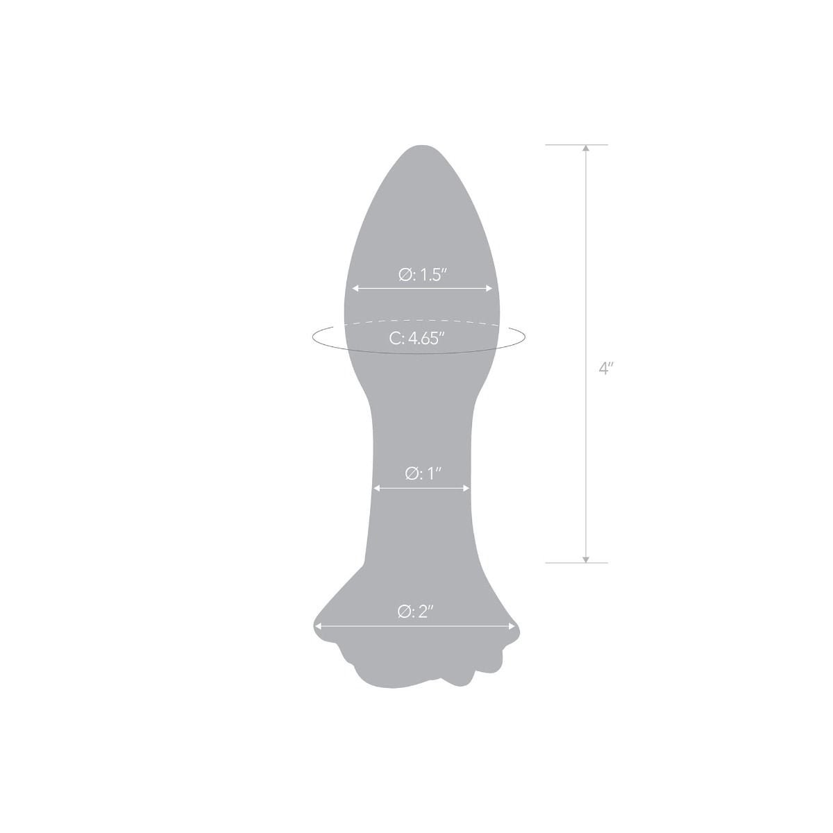 Glas 5inch Rosebud Glass Butt Plug - Image 6