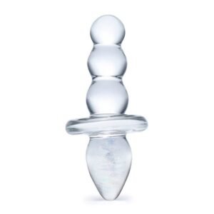 Glas 4.5inch Titus Beaded Dildo Clear
