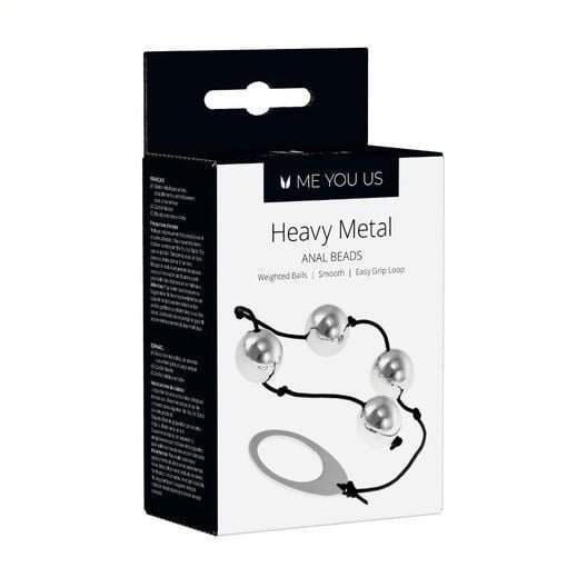 Me You Us Heavy Metal Anal Beads Silver - Image 3