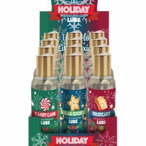 Holiday Lube Display  3 Flavors  18 Pieces