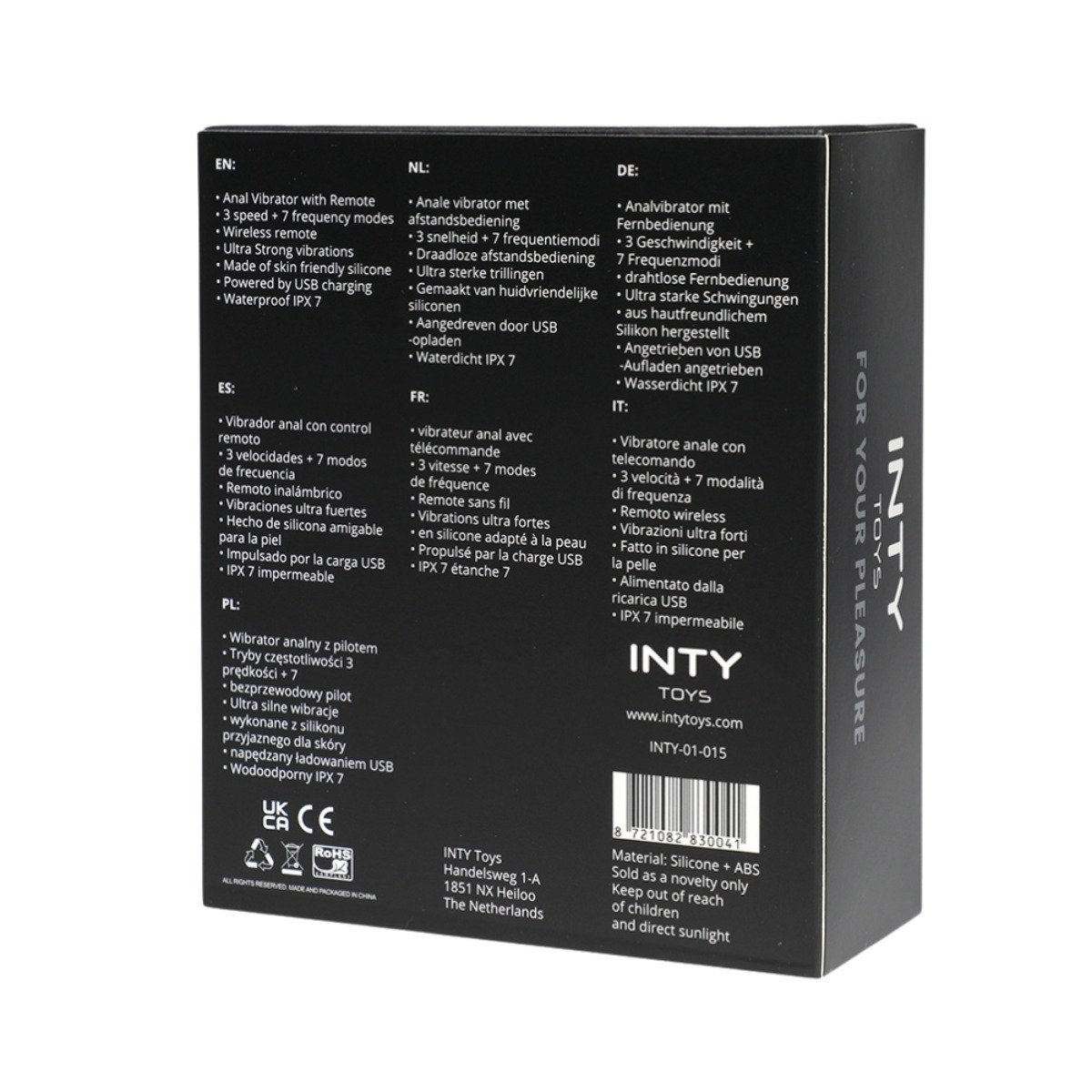 INTY Toys Blade Vibrating Anal Plug - Image 4
