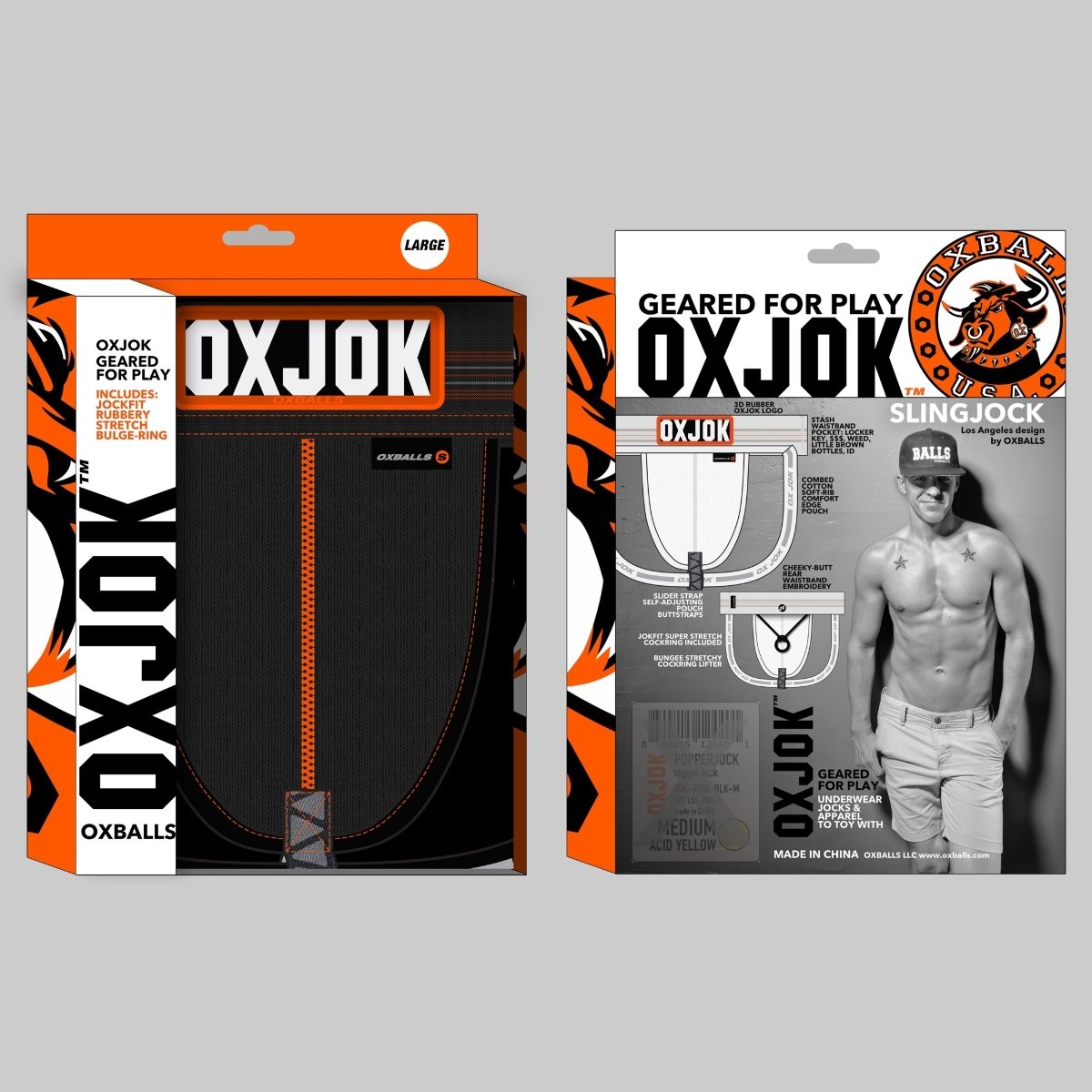 Oxballs Slingjock Upthrust Slider-Strap Jock BLACK IRON X-LARGE - Image 2