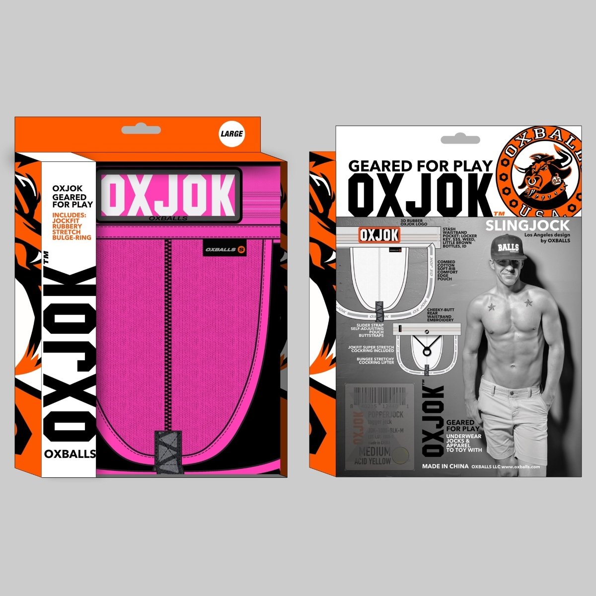 Oxballs Slingjock Upthrust Slider-Strap Jock PINK SKY XX-LARGE - Image 2