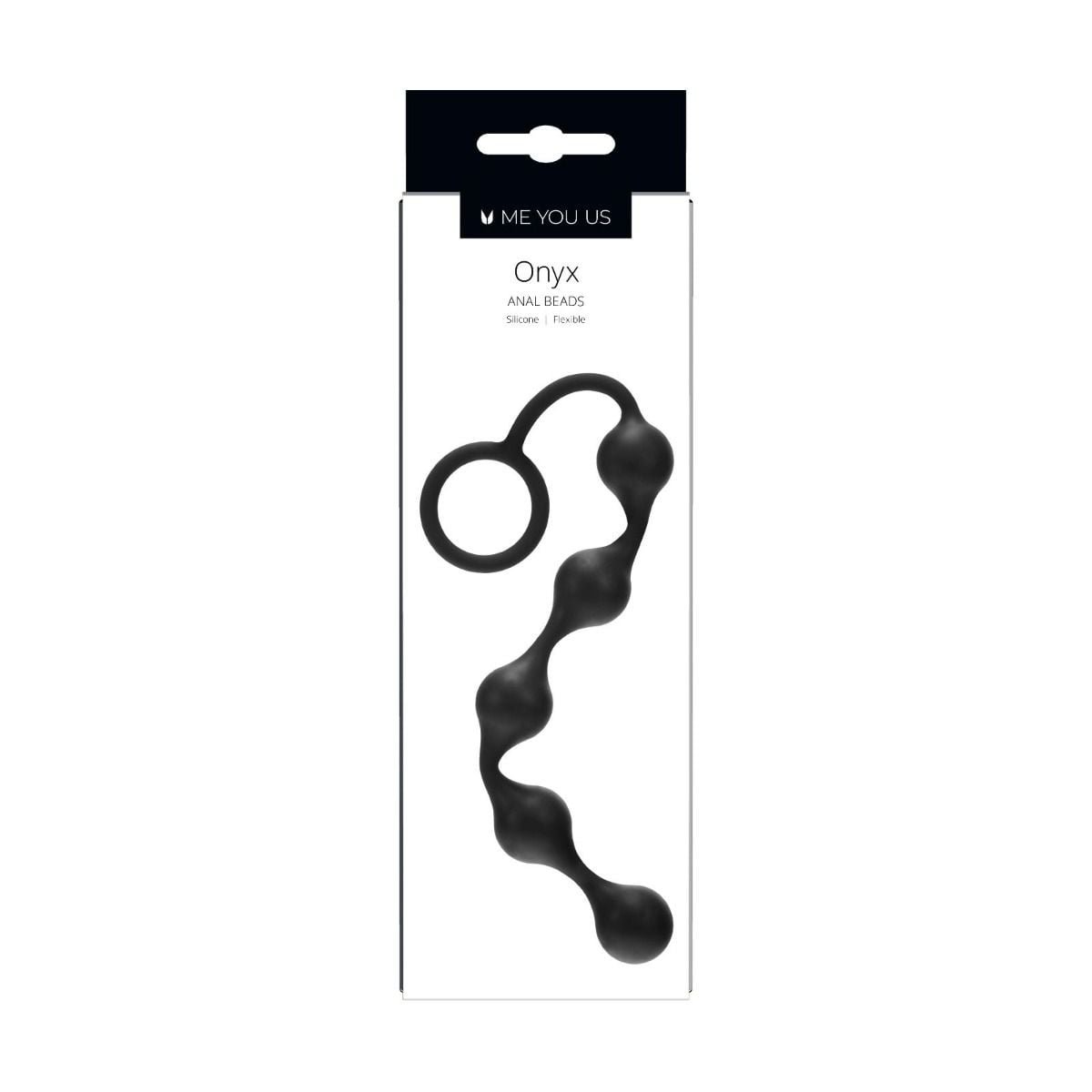 Me You Us Onyx Silicone Anal Beads Black - Image 2