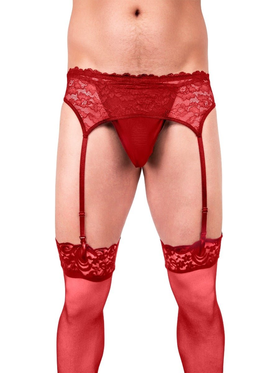 Prowler Red Lace Garter Set Large
