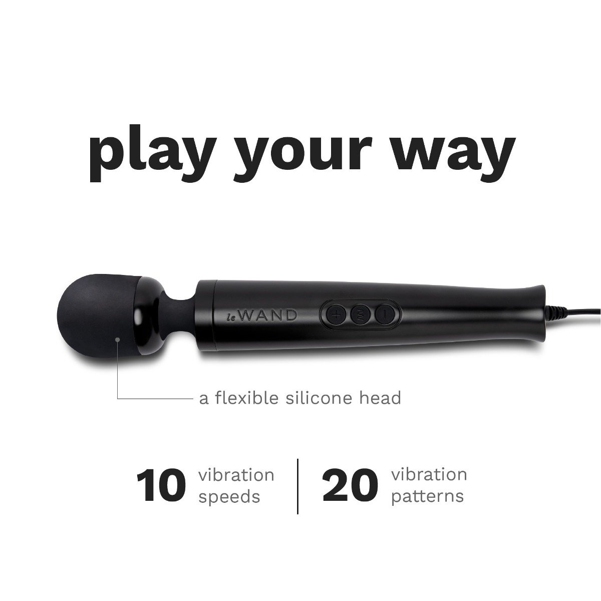 Le Wand Diecast Plug-In Massager Black - Image 3
