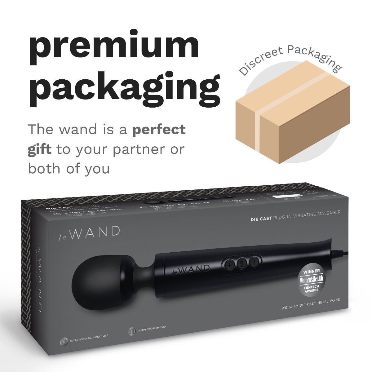 Le Wand Diecast Plug-In Massager Black - Image 9