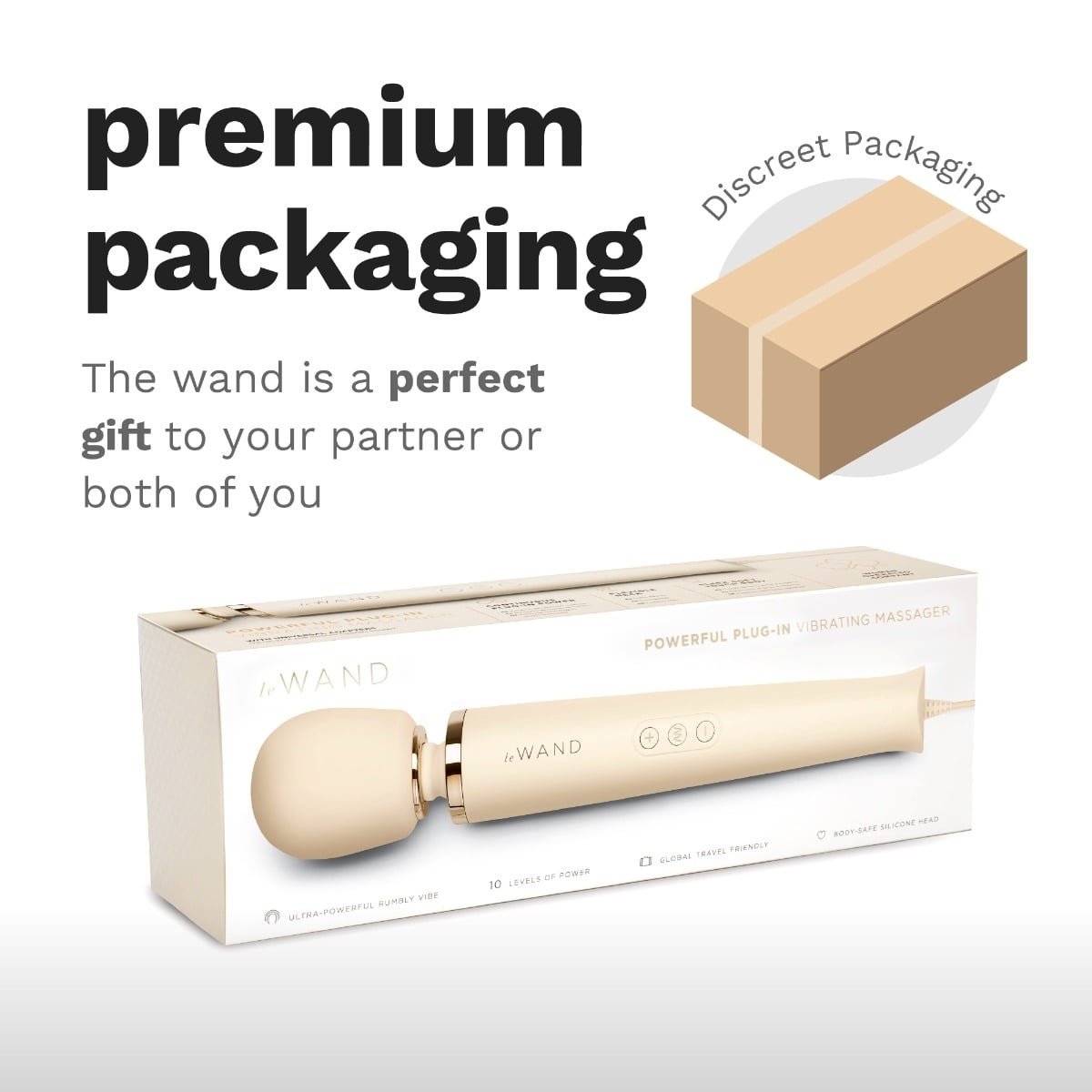Le Wand Powerful Plug In Vibrating Massager Cream - Image 9
