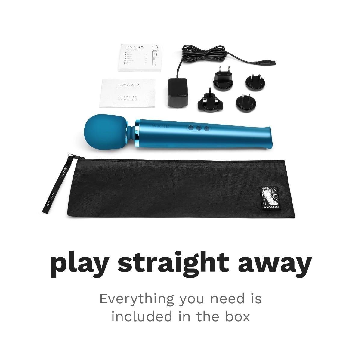 Le Wand Rechargeable Vibrating Massager Pacific Blue - Image 3