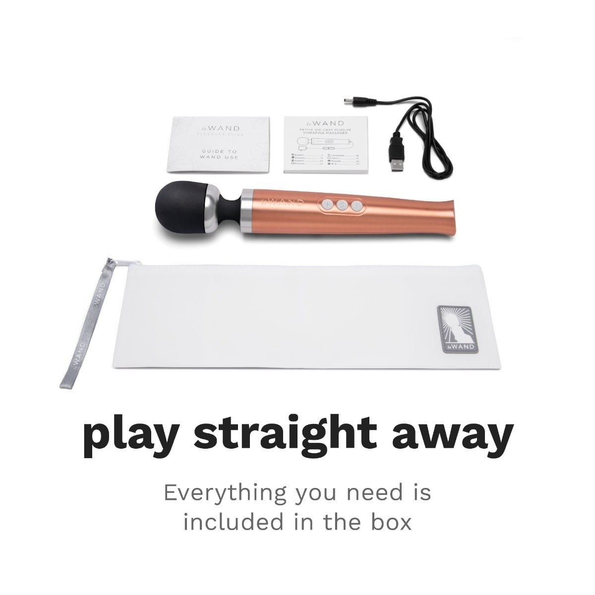 Le Wand Diecast Rechargeable Massager Rose Gold - Image 6