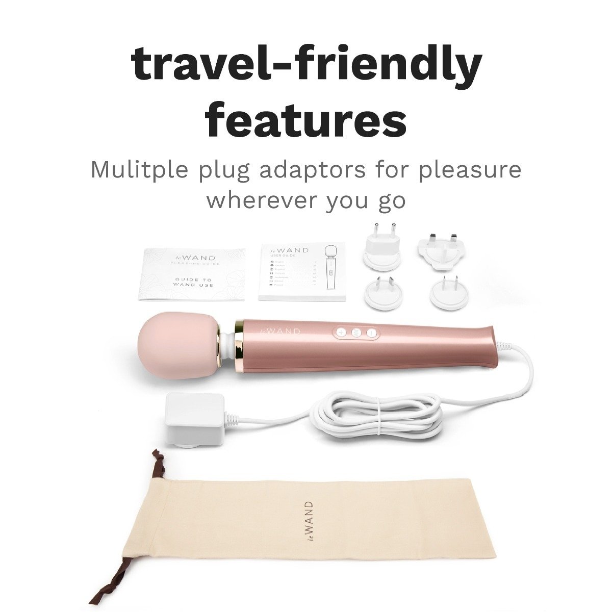 Le Wand Plugin Massager Wand Rose Gold - Image 5