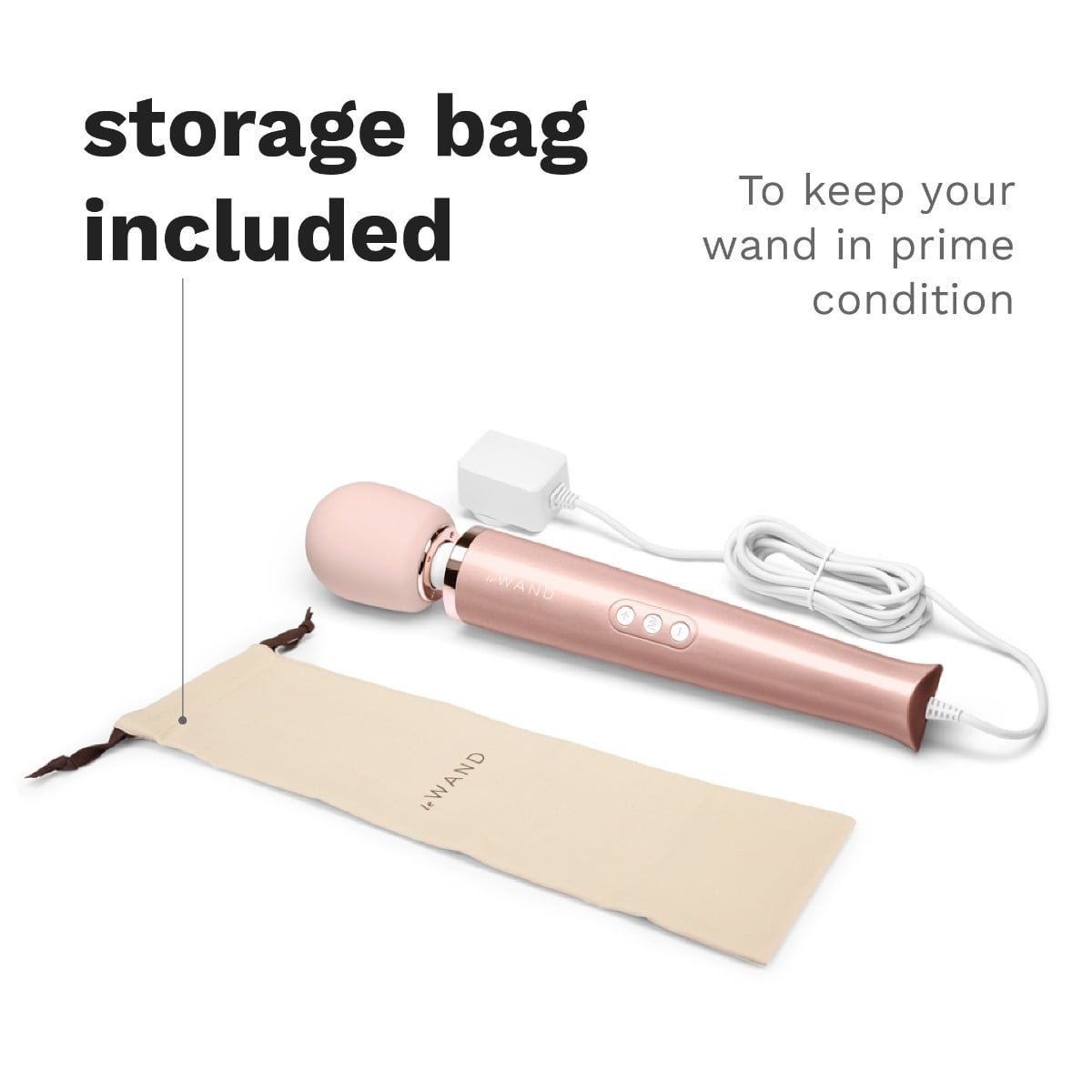 Le Wand Plugin Massager Wand Rose Gold - Image 6