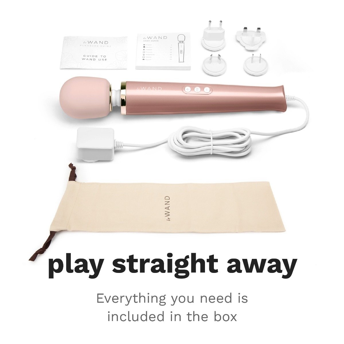 Le Wand Plugin Massager Wand Rose Gold - Image 4