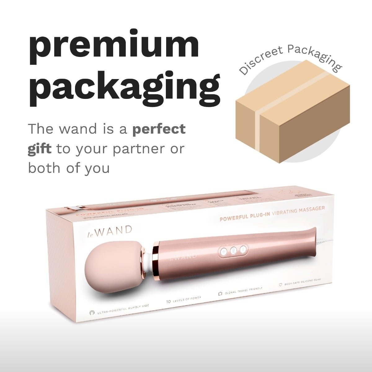 Le Wand Plugin Massager Wand Rose Gold - Image 8