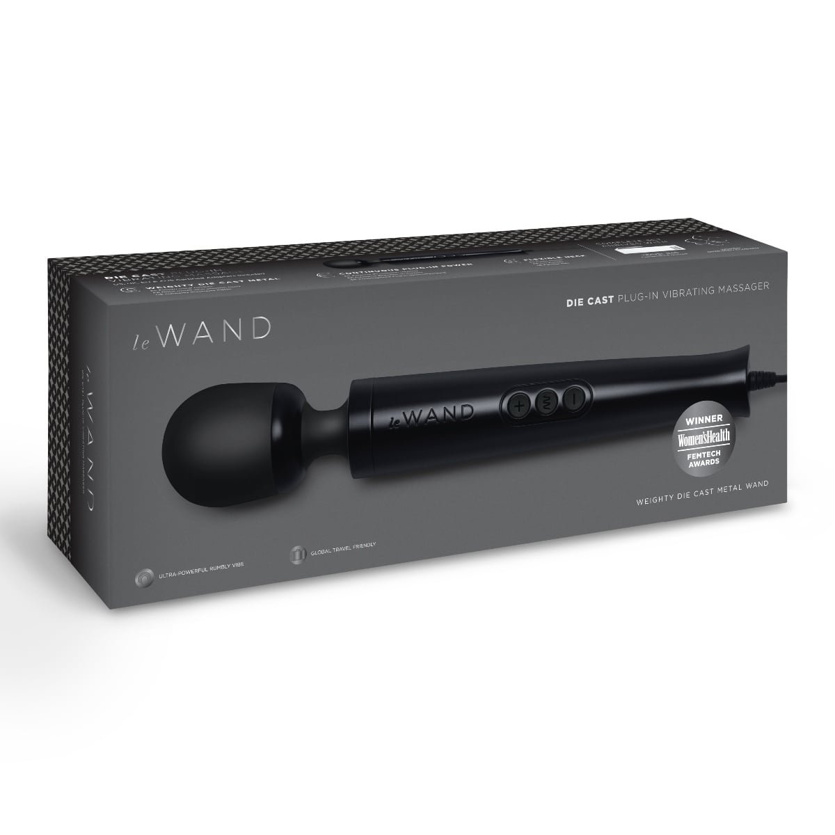 Le Wand Diecast Plug-In Massager Black - Image 2