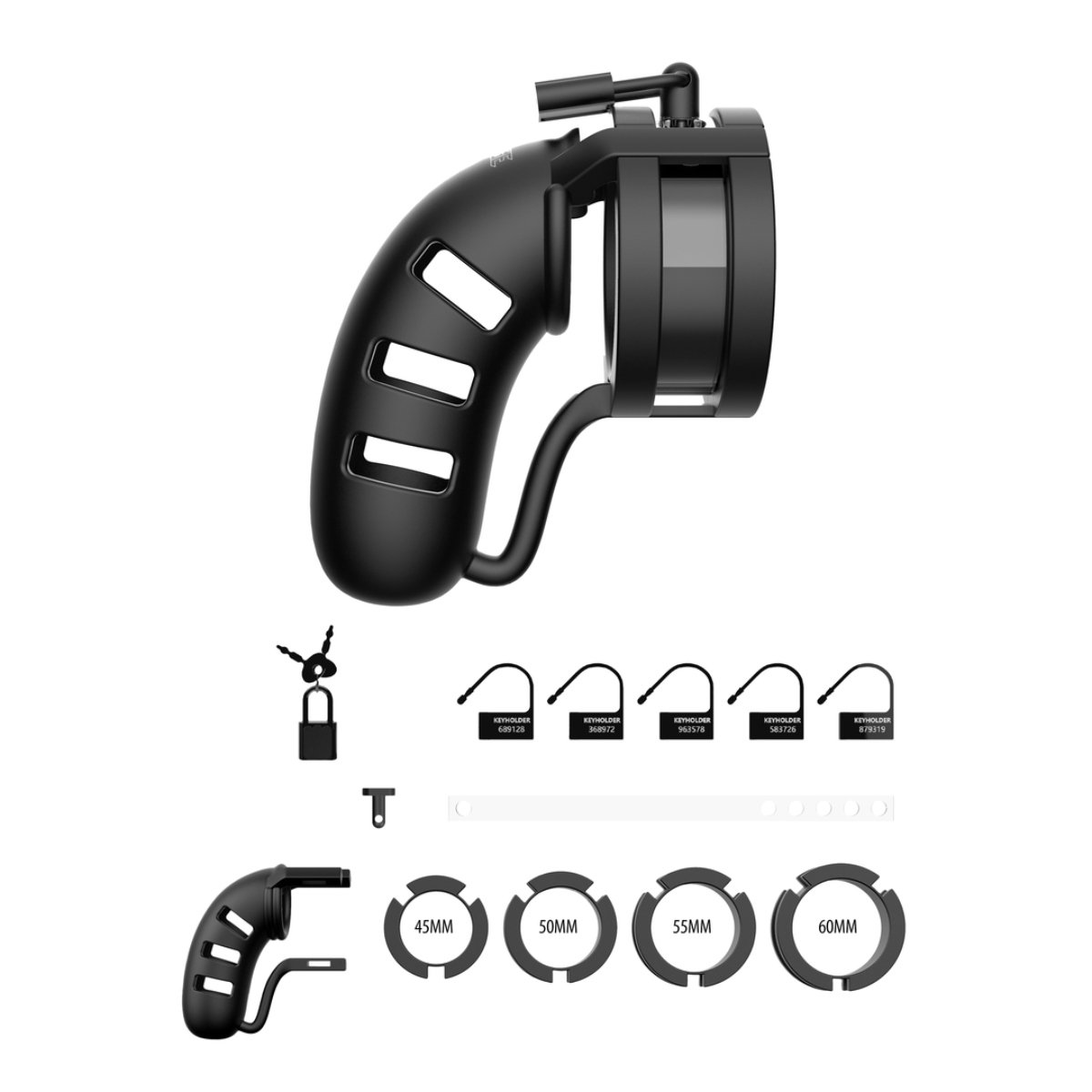 Model 19 Chastity Cock Cage with Ballsplitter 4.5 / 11 5 cm - Image 4