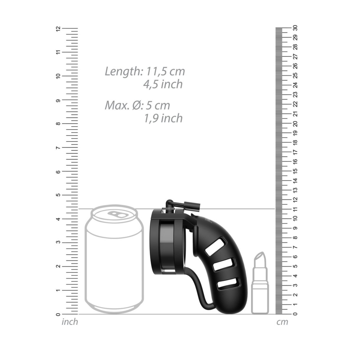 Model 19 Chastity Cock Cage with Ballsplitter 4.5 / 11 5 cm - Image 5