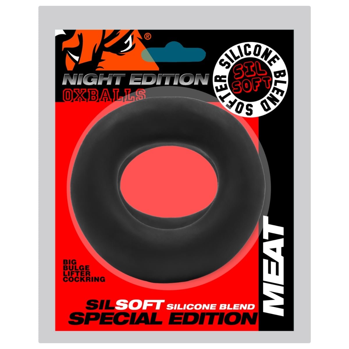 Oxballs Meat Big Bulge Lifter Cockring Plus Siliconet Special Edition Night - Image 2