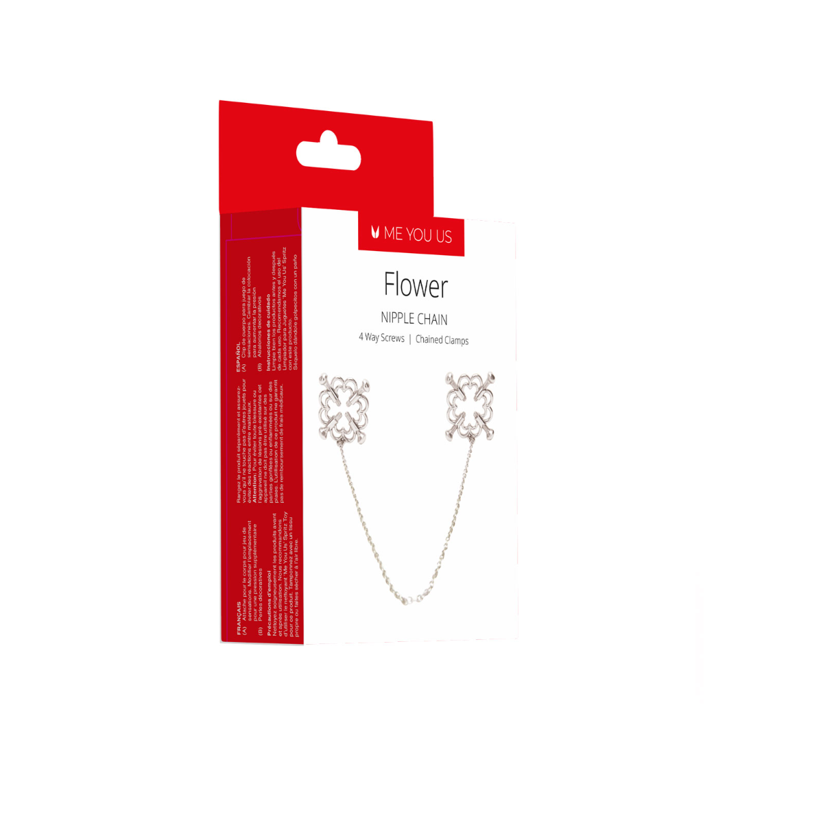 Me You Us Flower Design Nipple Chain - Image 2